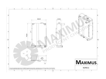 New Radiator for Backhoe loader KOMATSU WB97S , WB97R , WB93S , WB93R: picture 3