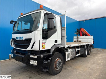 Dropside/ Flatbed truck, Crane truck Iveco Trakker 360 6x4, EURO 6. Palfinger, Remote: picture 2