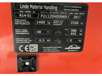 Reach truck Linde R14-01: picture 4