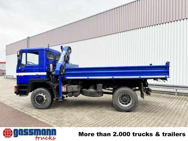 Tipper, Crane truck MAN 17.232 FAK 4x4 BB, EX-THW, Kran Atlas AK 60.1: picture 14