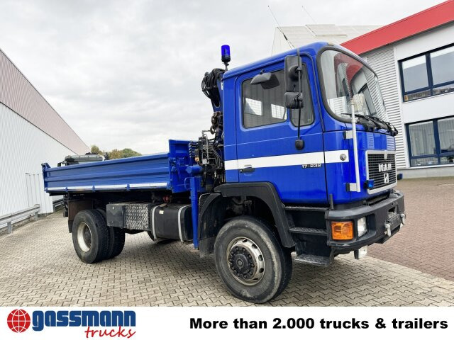 Tipper, Crane truck MAN 17.232 FAK 4x4 BB, EX-THW, Kran Atlas AK 60.1: picture 10