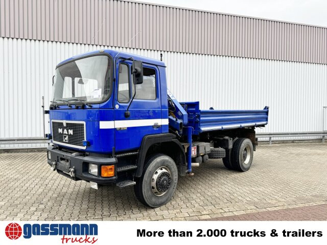 Tipper, Crane truck MAN 17.232 FAK 4x4 BB, EX-THW, Kran Atlas AK 60.1: picture 8