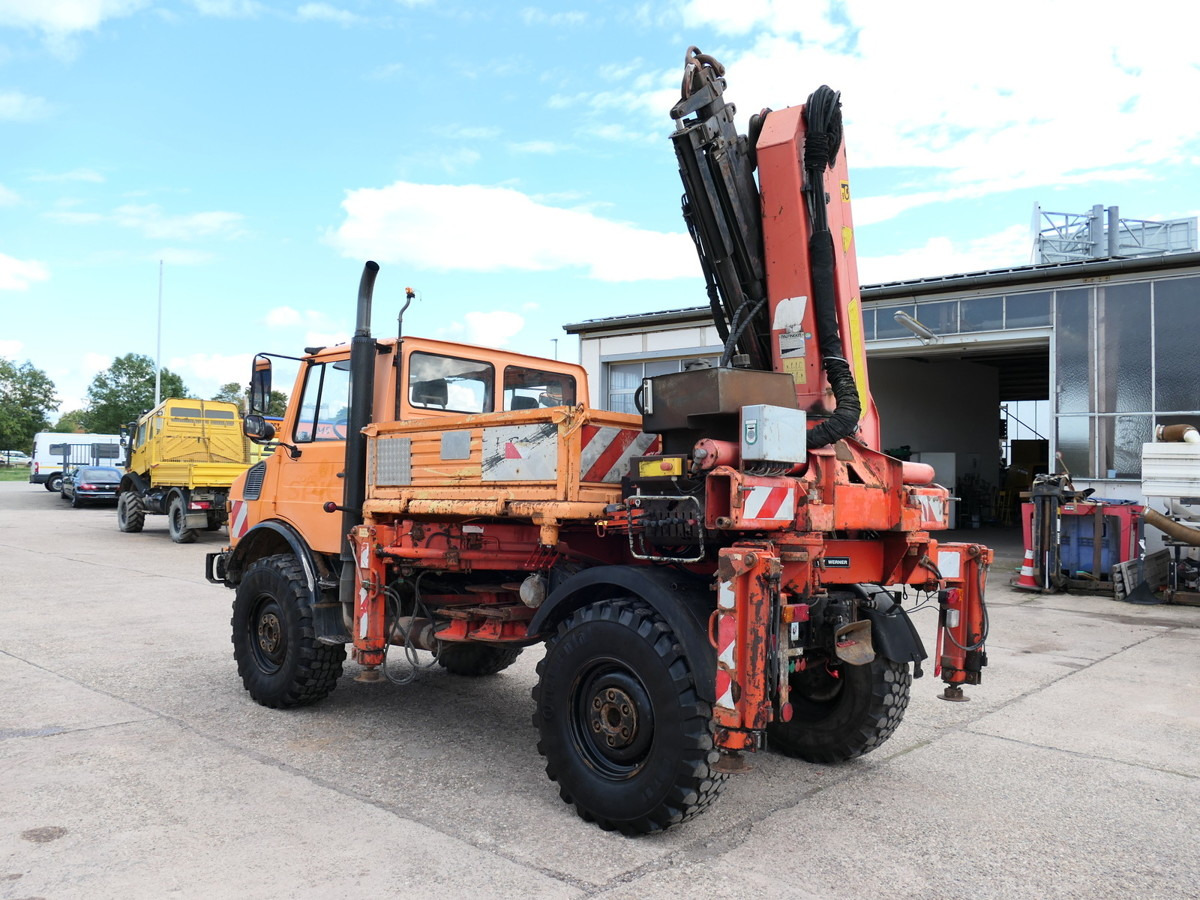 Dropside/ Flatbed truck, Crane truck UNIMOG U1450 Palfinger PK 105B AHK STANDHEIZUNG: picture 6