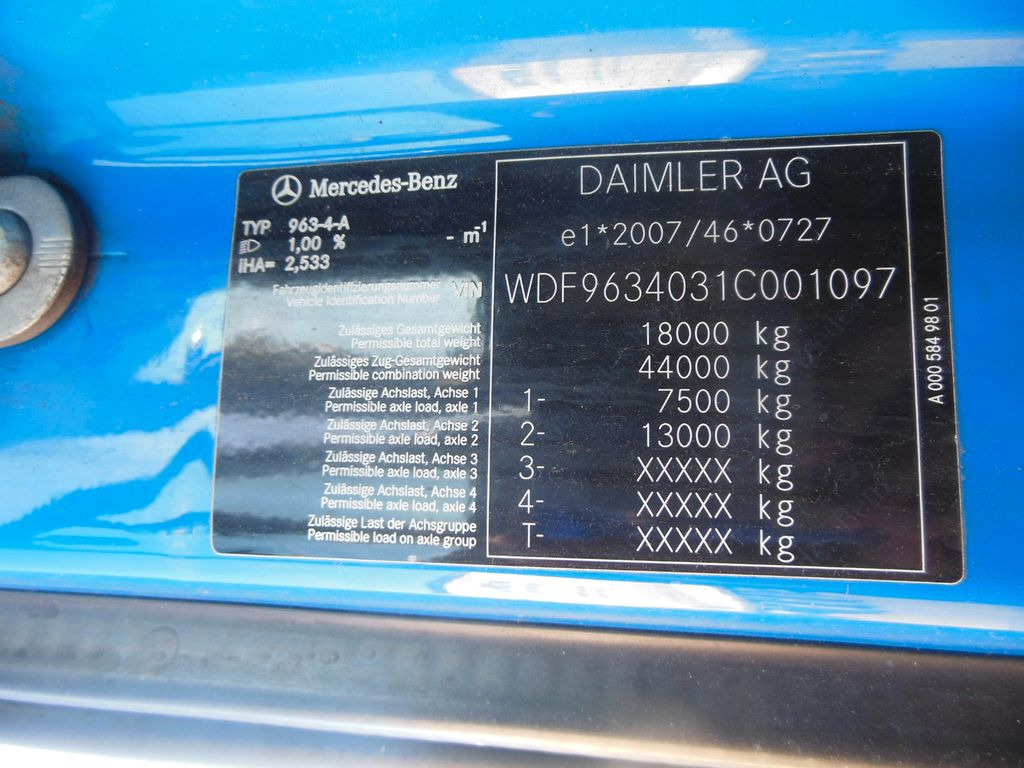 Leasing of Mercedes-Benz 1845 ACTROS, STANDKLIMA  Mercedes-Benz 1845 ACTROS, STANDKLIMA: picture 21