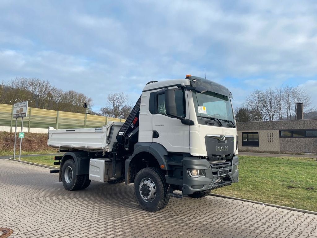 New Tipper, Crane truck MAN TGS 18.400 TG3 4x4 Euro6e  Hiab X-HiDuo 138DS-4: picture 12