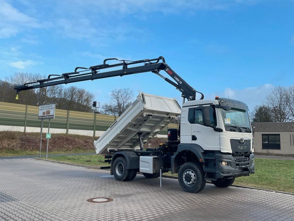 New Tipper, Crane truck MAN TGS 18.400 TG3 4x4 Euro6e  Hiab X-HiDuo 138DS-4: picture 6