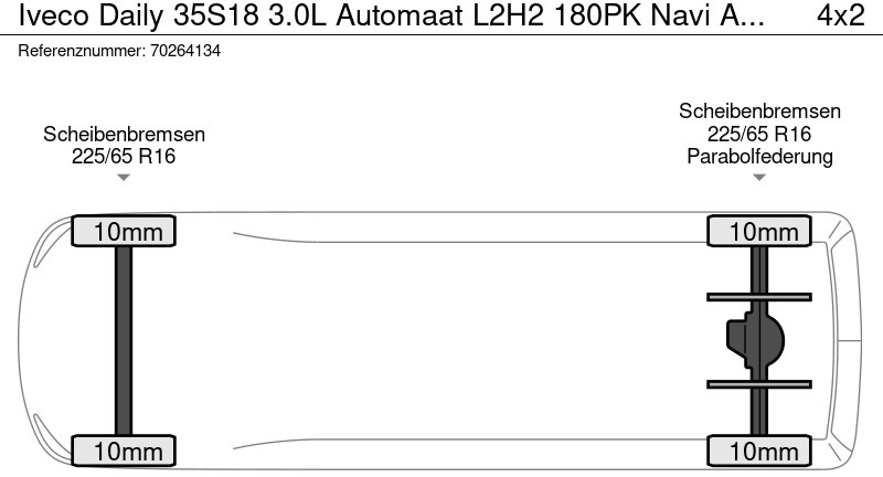 New Panel van Iveco Daily 35S18 3.0L Automaat L2H2 180PK Navi ACC Parkeersensoren Airco Cruise L2 12m3 Airco: picture 18