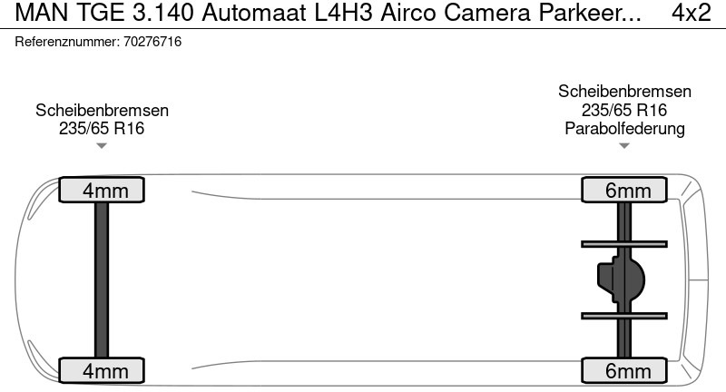 Panel van MAN TGE 3.140 Automaat L4H3 Airco Camera Parkeersensoren L3H2 14m3 Airco: picture 19