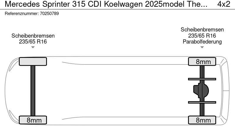 Leasing of Mercedes-Benz Sprinter 315 CDI Koelwagen 2025model Thermo King V-300max 230V stekker Bakwagen Koel Kühlwagen 13m3 Airco Cruise control Mercedes-Benz Sprinter 315 CDI Koelwagen 2025model Thermo King V-300max 230V stekker Bakwagen Koel Kühlwagen 13m3 Airco Cruise control: picture 20