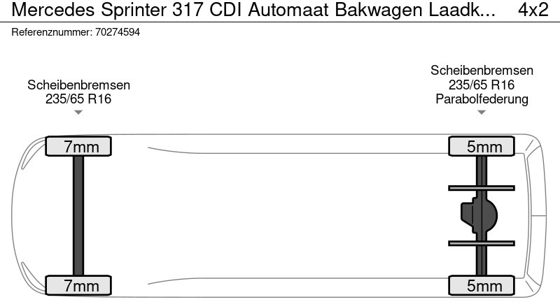 Box van Mercedes-Benz Sprinter 317 CDI Automaat Bakwagen Laadklep Camera Airco MBUX Koffer Meubelbak 20m3 Airco: picture 20