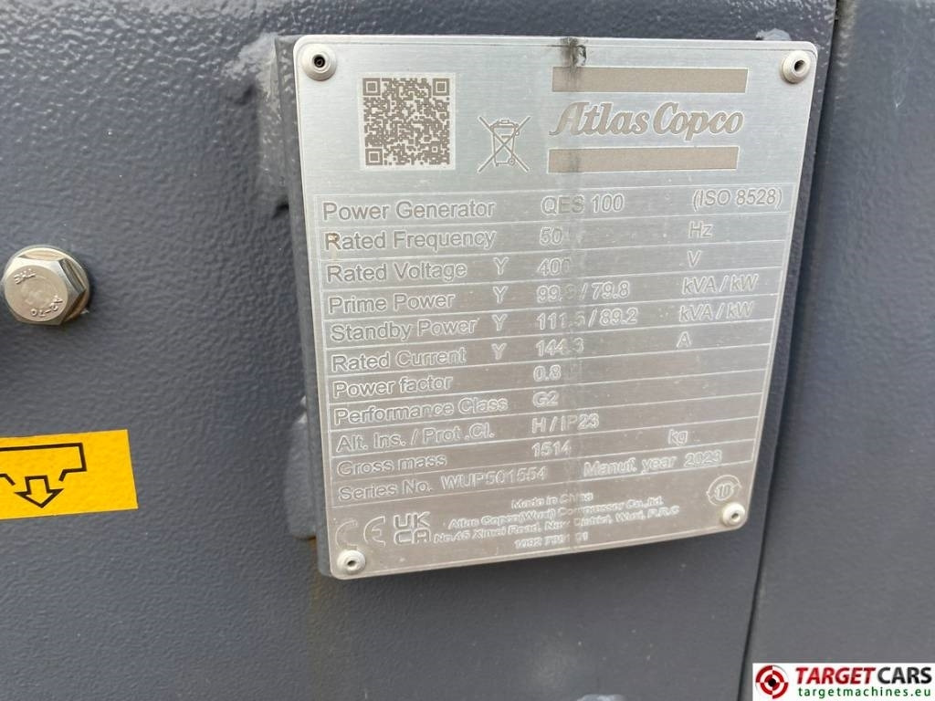 Leasing of Atlas Copco QES100 Diesel 100KVA Generator 400/230V Unused  Atlas Copco QES100 Diesel 100KVA Generator 400/230V Unused: picture 11