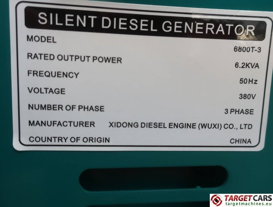 Leasing of XIDONG 6800T-3 DIESEL 6.2KVA 3-PHASE GENERATOR 220  XIDONG 6800T-3 DIESEL 6.2KVA 3-PHASE GENERATOR 220: picture 11