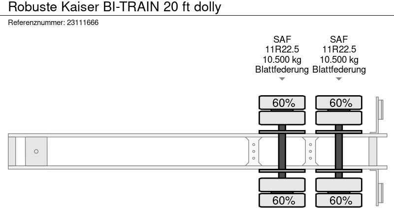 Container transporter/ Swap body semi-trailer Robuste Kaiser BI-TRAIN 20 ft dolly: picture 13