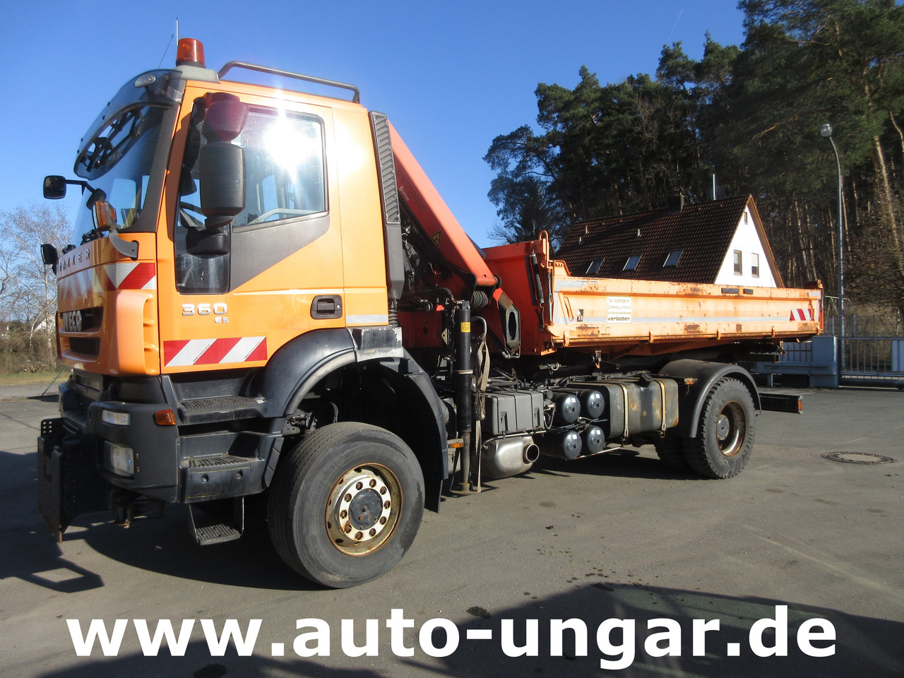 Tipper, Crane truck IVECO Trakker 360 Kipper Allrad 4x4 Kran Palfinger PK 9002 Kommunalhydraulik Winterdienst Euro 5: picture 20