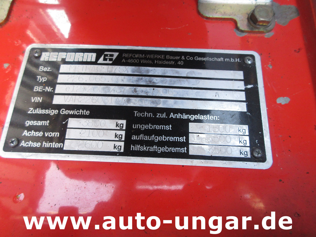 Farm tractor REFORM Metrac H7SX Baujahr 2013 4x4x4 Front- und Heckzapfwelle Motorschaden: picture 24