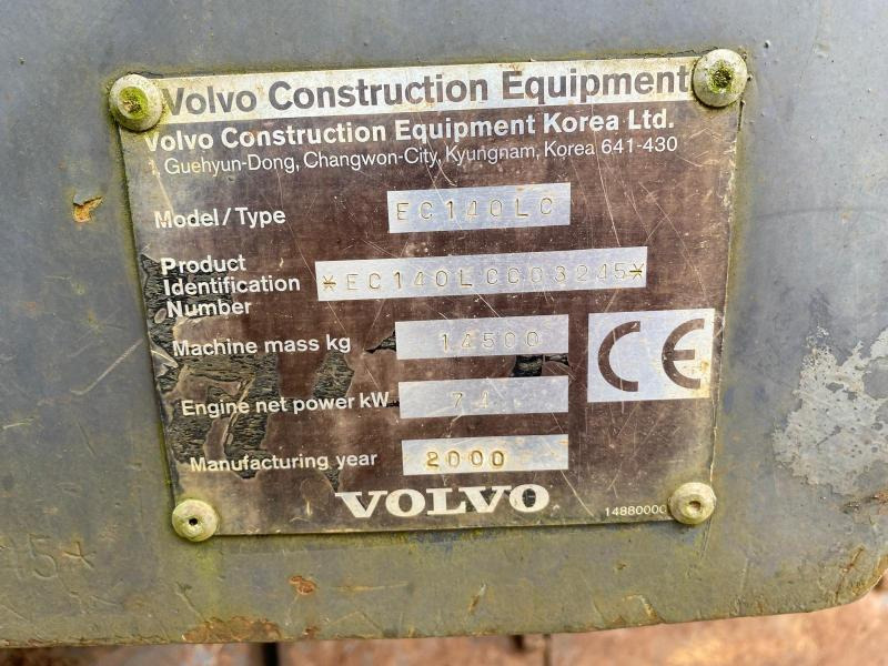 Crawler excavator VOLVO EC140LC Pelle 14.5T: picture 20