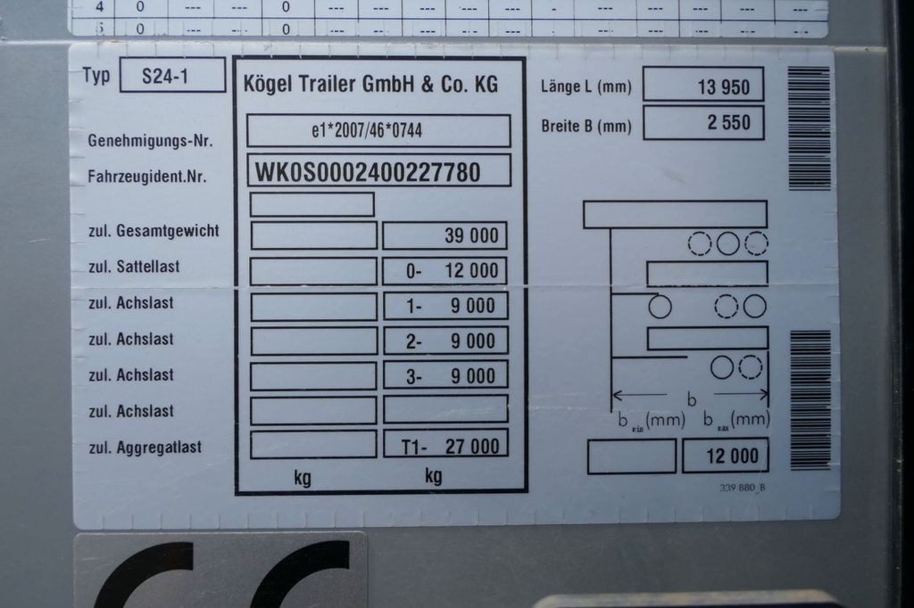 Curtainsider semi-trailer Kögel FIRANKA STANDARD / 2018 ROK / SAF / OPONY 100 %: picture 18