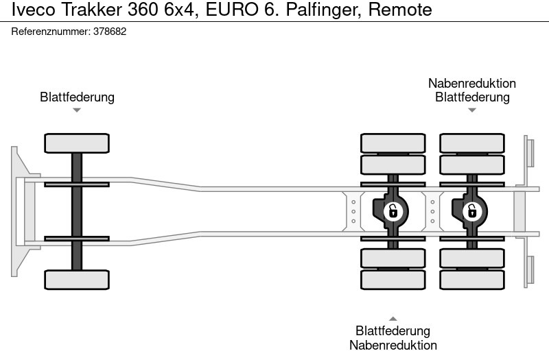 Dropside/ Flatbed truck, Crane truck Iveco Trakker 360 6x4, EURO 6. Palfinger, Remote: picture 17