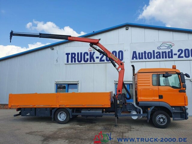 Dropside/ Flatbed truck, Crane truck MAN TGL 12.250 Kran PK11001 7.6 m = 1.24 to. 2 x AHK: picture 15