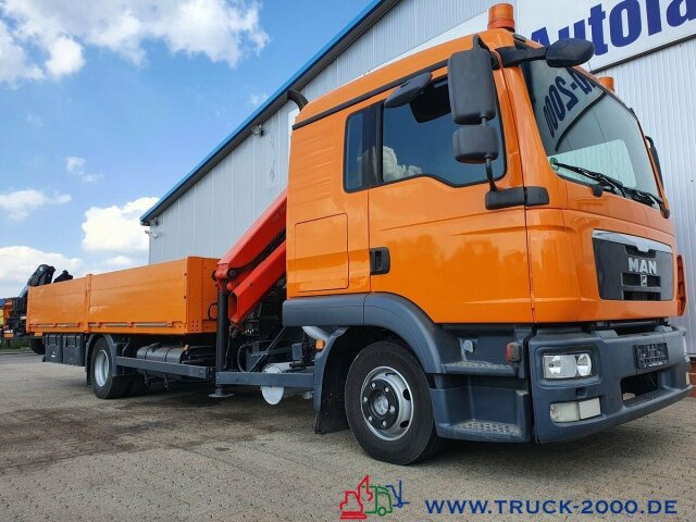 Dropside/ Flatbed truck, Crane truck MAN TGL 12.250 Kran PK11001 7.6 m = 1.24 to. 2 x AHK: picture 8