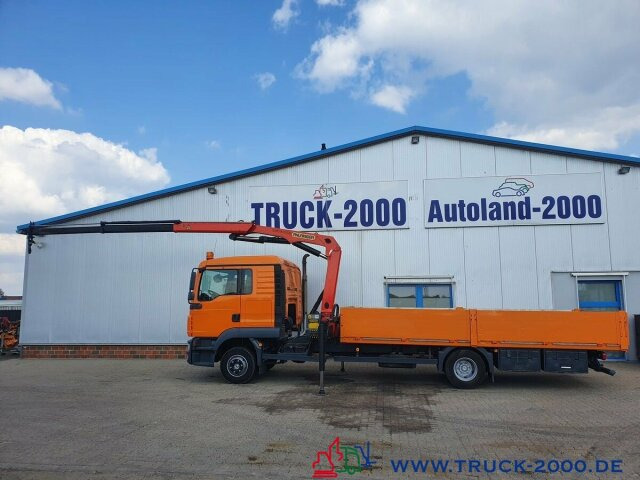 Dropside/ Flatbed truck, Crane truck MAN TGL 12.250 Kran PK11001 7.6 m = 1.24 to. 2 x AHK: picture 14