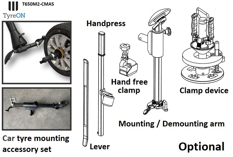 Workshop equipment T650M2 mobile complete tyre fitting package 26 Inch - side of a vehicle: picture 6