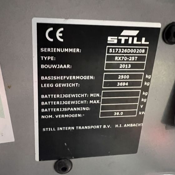 Electric forklift Still RX70-25T: picture 6