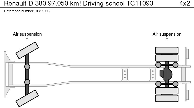 Curtainsider truck Renault D 380 97.050 km!, Driving school: picture 10