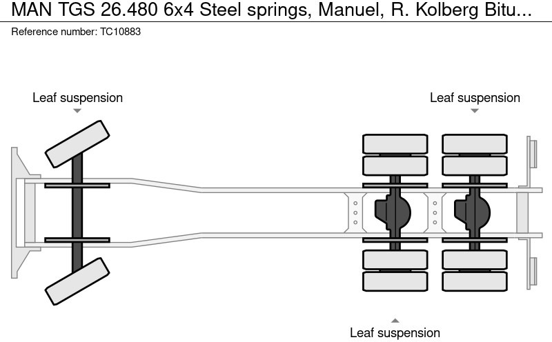 Truck MAN TGS 26.480 6x4 Steel springs, Manuel, R Kolberg Bitumen heater: picture 13