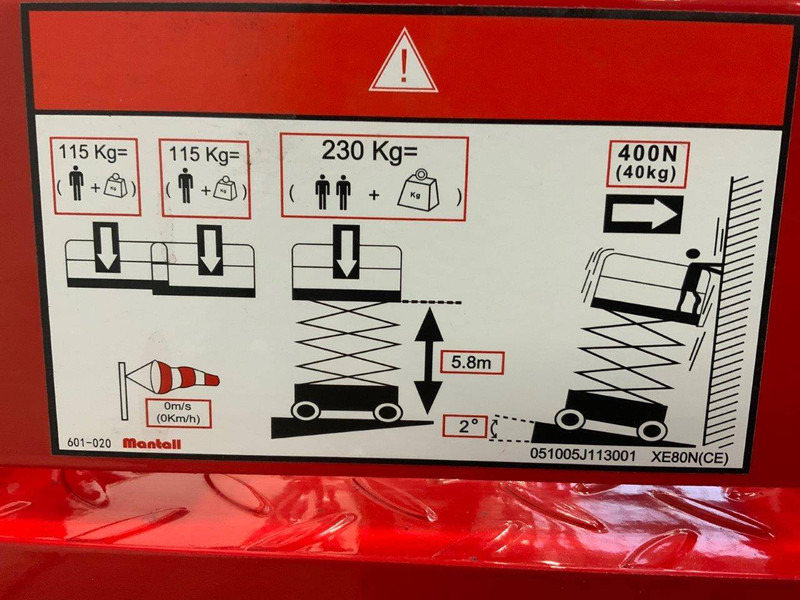 New Scissor lift Mantall XE80N: picture 10